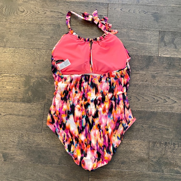 Kenneth Cole one-piece swimsuit, EUC, M, Pink - Picture 6 of 6